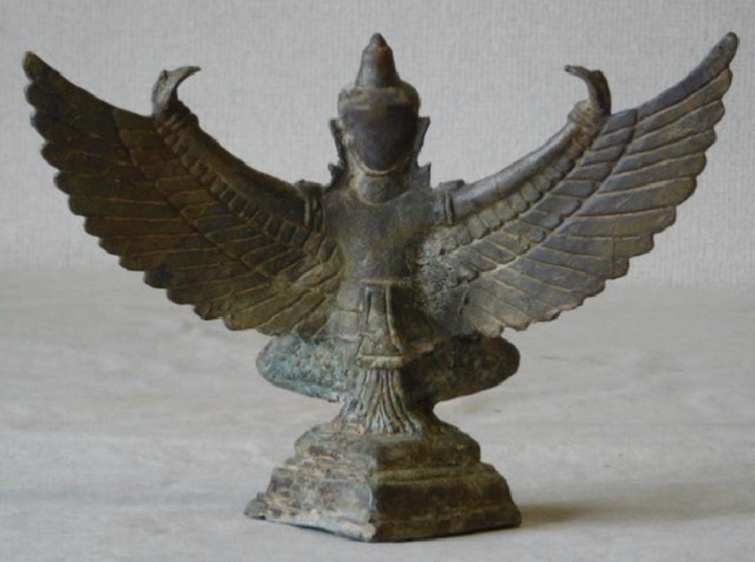 クメール 青銅 ガルーダ バイヨン期 アンコールワット 仏像 仏教美術 骨董