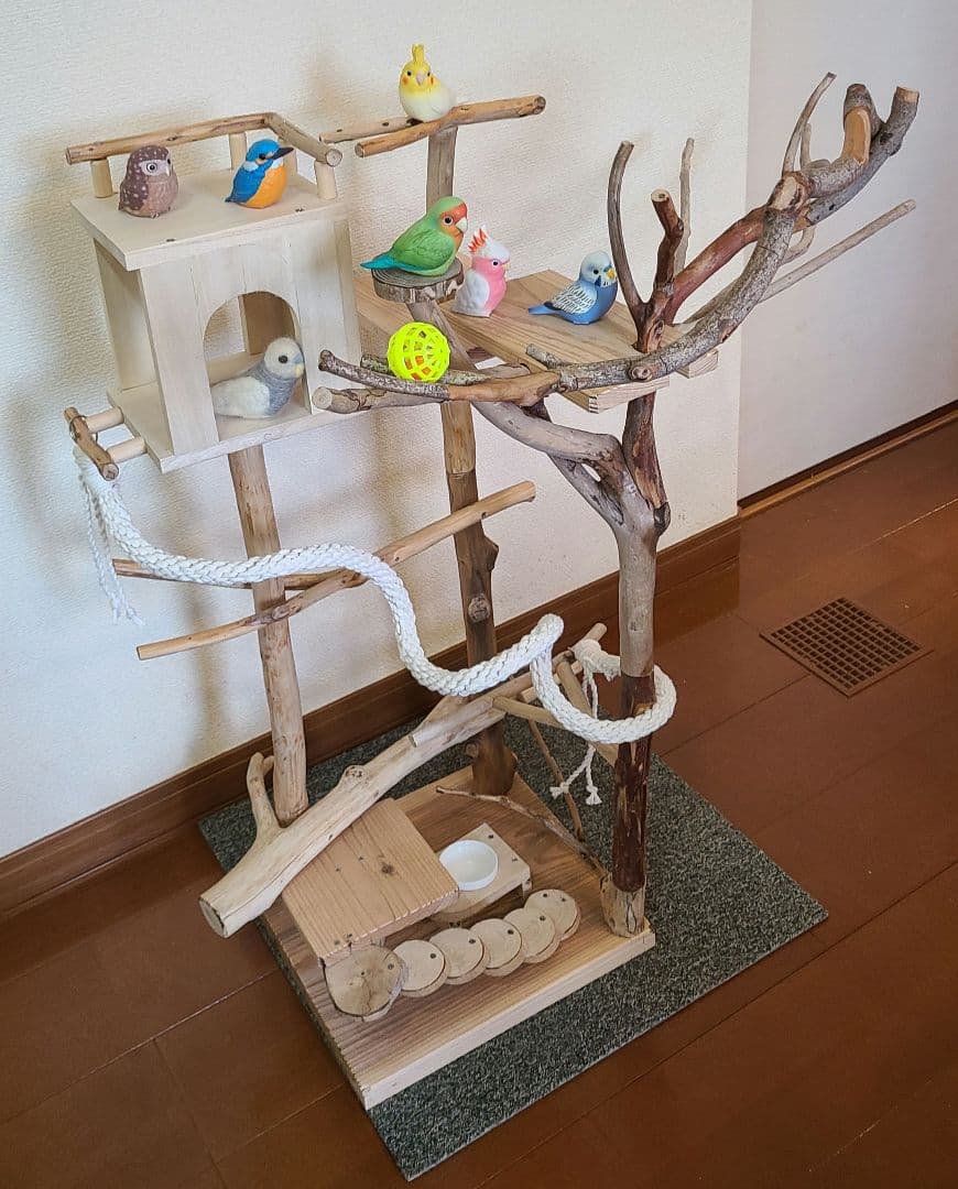 ⑥もちこオーダーページ　バードアスレチック流木　ハンドメイド