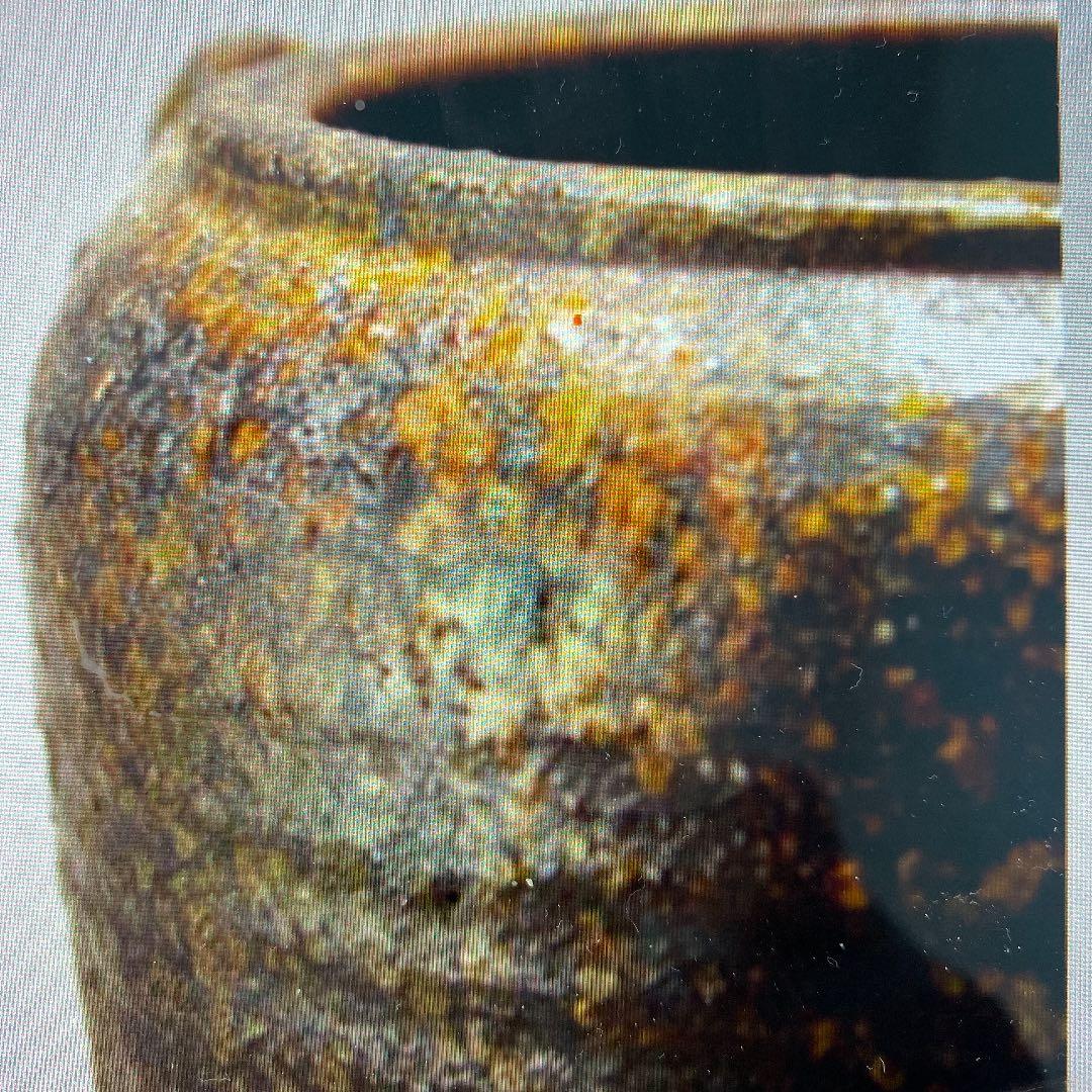 江戸時代　古備前耳付種壺小壺水指花瓶花器茶道具古美術