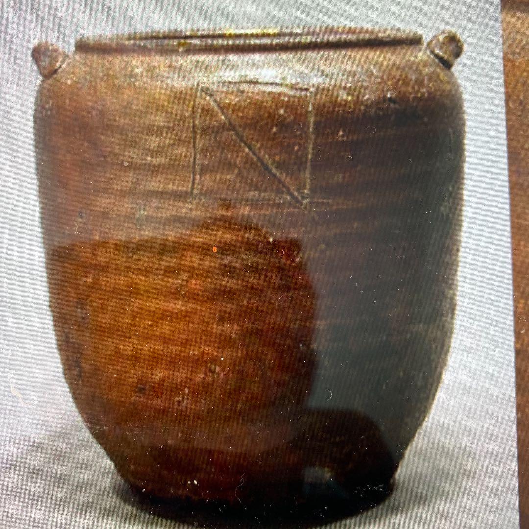 江戸時代　古備前耳付種壺小壺水指花瓶花器茶道具古美術