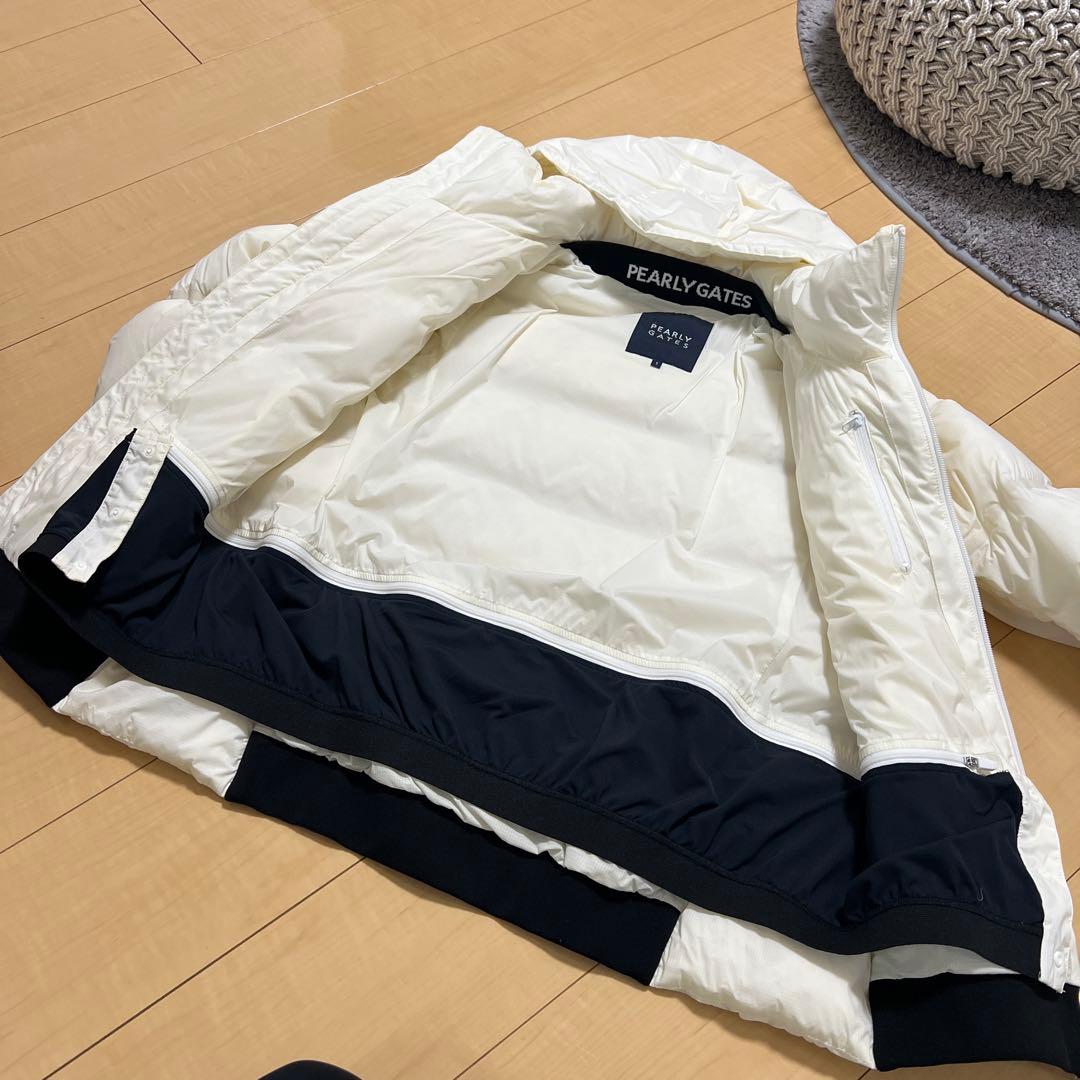 【美品】パーリーゲイツ　カルストホワイトダック羽毛ストレッチダウン　オフホワイト