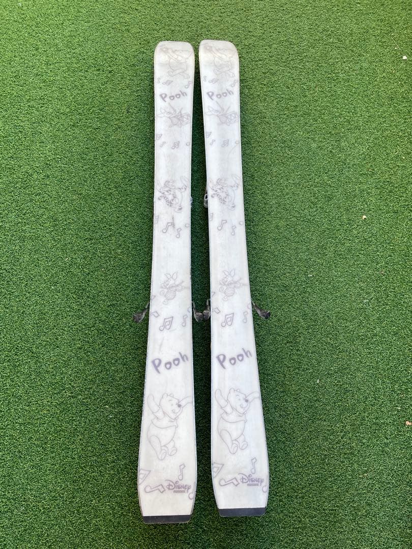 プーさん　スキー板　100cm ストック、スキーケース、リュック付