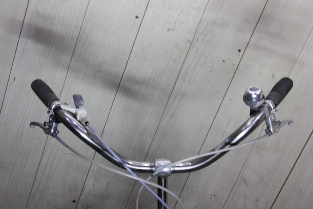 青紫色 シティサイクル 3輪 バスケット付き