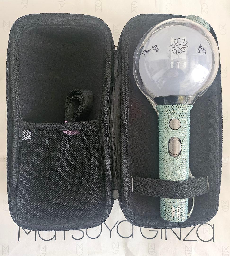 BTS ペンライト アミボム 2本セット + 公式 ケース