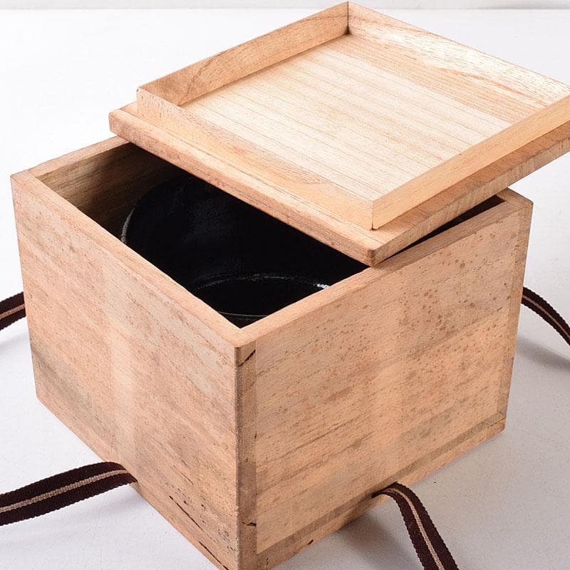 茶道具　楽吉佐衛門　黒楽茶碗　共布共箱　V　R8717