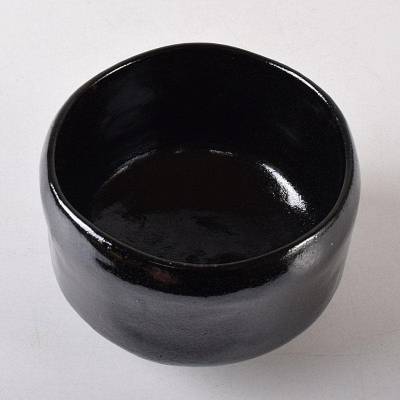 茶道具　楽吉佐衛門　黒楽茶碗　共布共箱　V　R8717