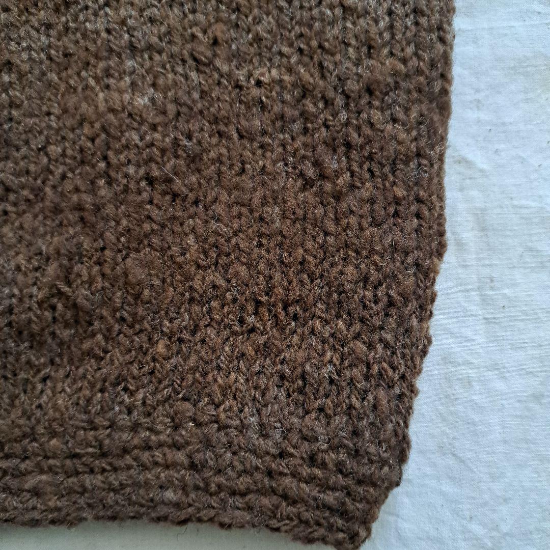 ハンドメイド　セーター　半袖　手つむぎ　手編み　北里大学　獣医学部　毛糸　羊毛