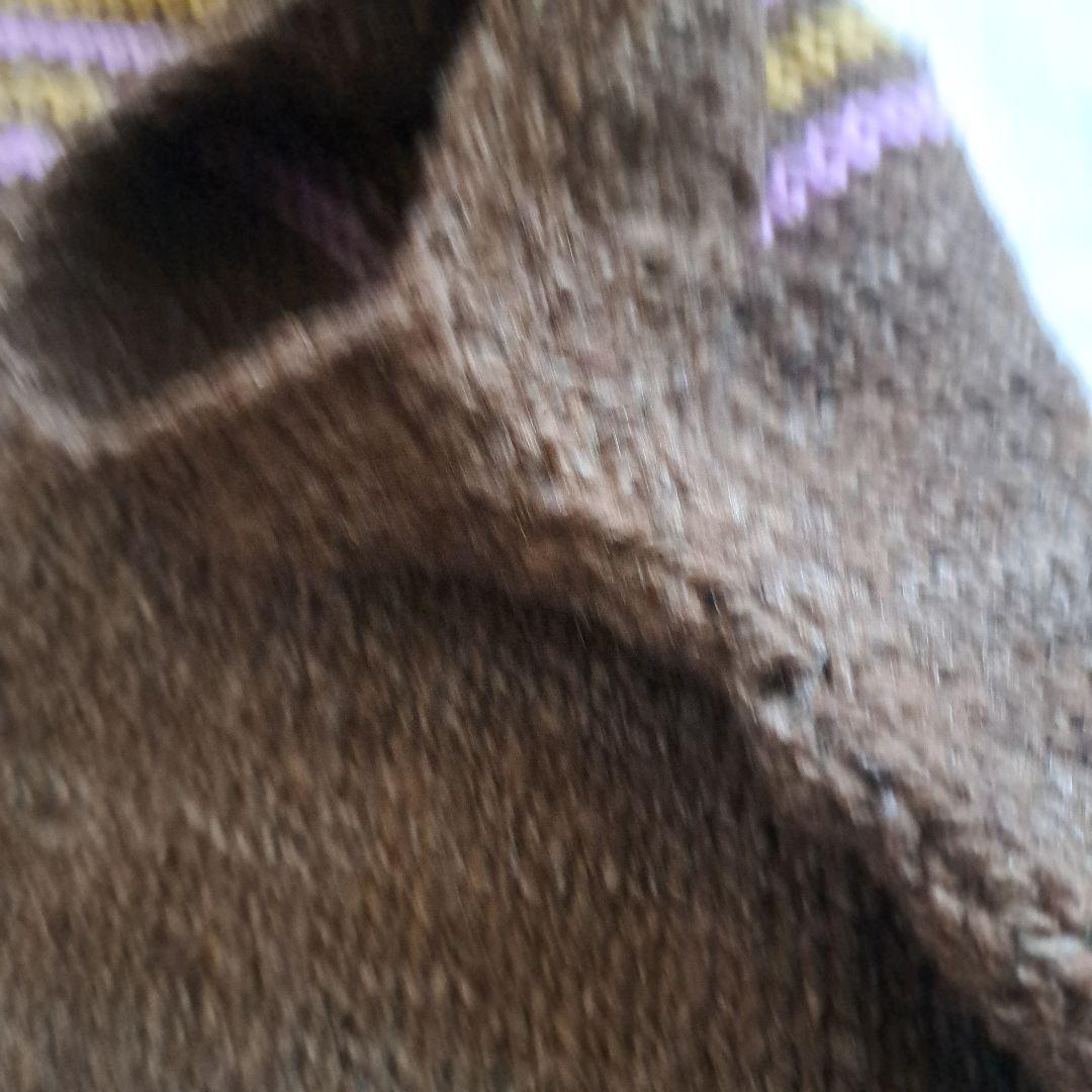 ハンドメイド　セーター　半袖　手つむぎ　手編み　北里大学　獣医学部　毛糸　羊毛