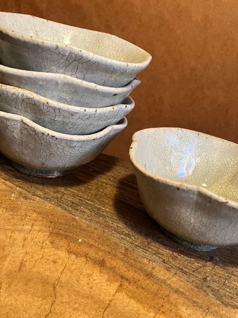 民藝　輪花　小鉢　向付　取り皿　信楽 5枚セット