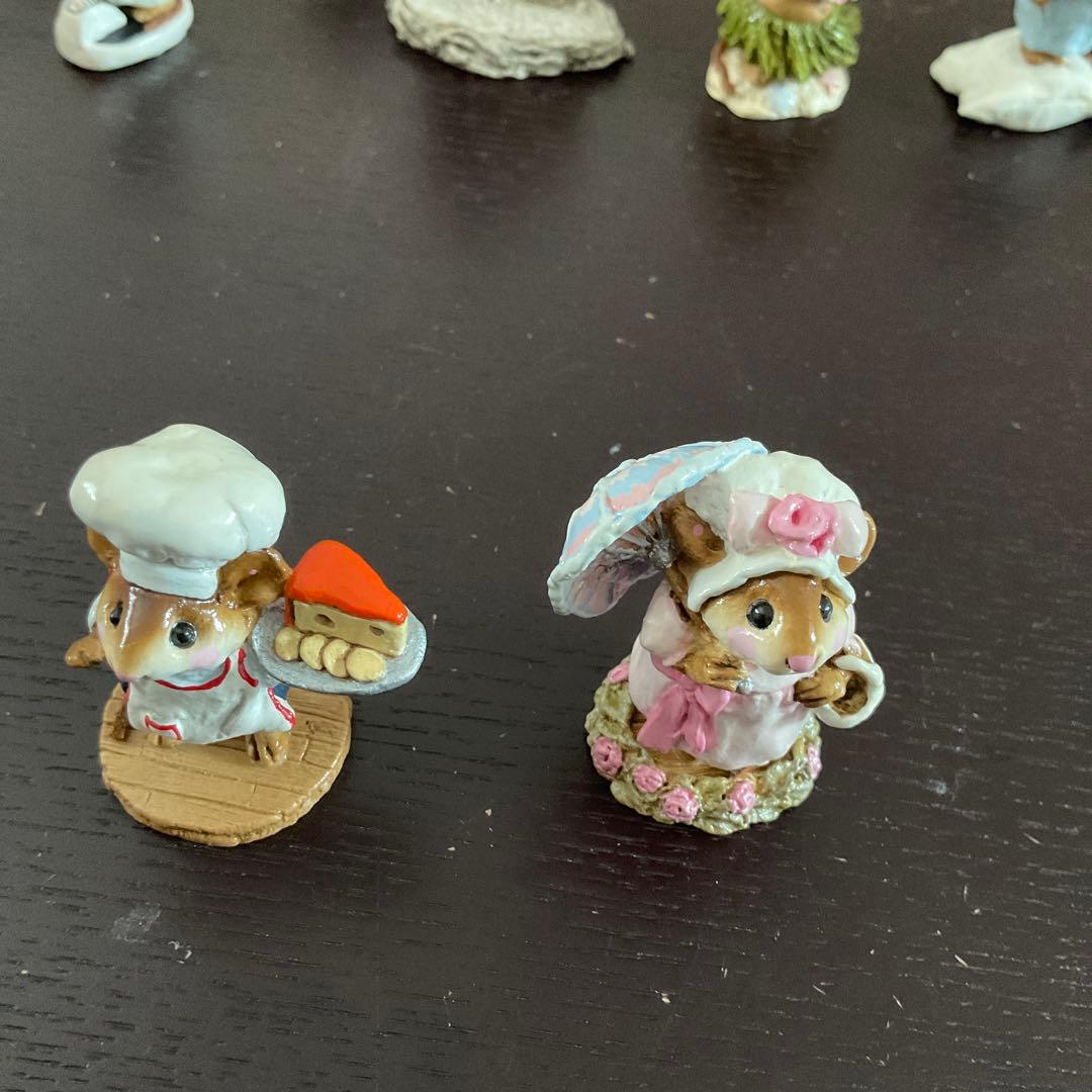 ネズミの陶器フィギュア多数セットWeeForestFolk