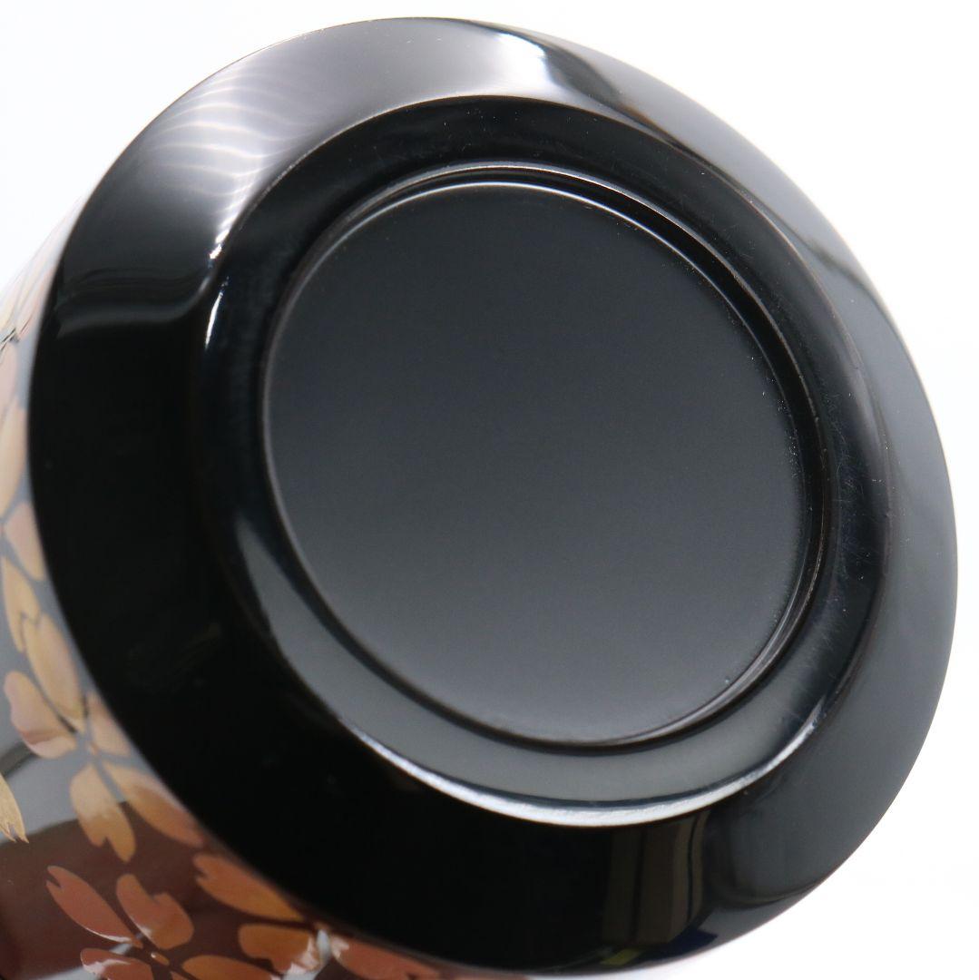 二代目 金蒲 高橋朝也作 桜蒔絵 雪吹 輪島塗 薄茶器 茶道具 共箱　V985