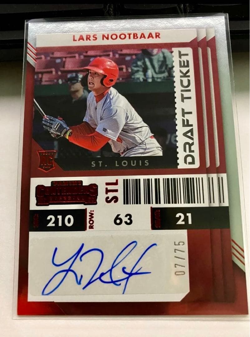 (75枚限定)2022ラーズ ヌートバー直筆サインカード7/75