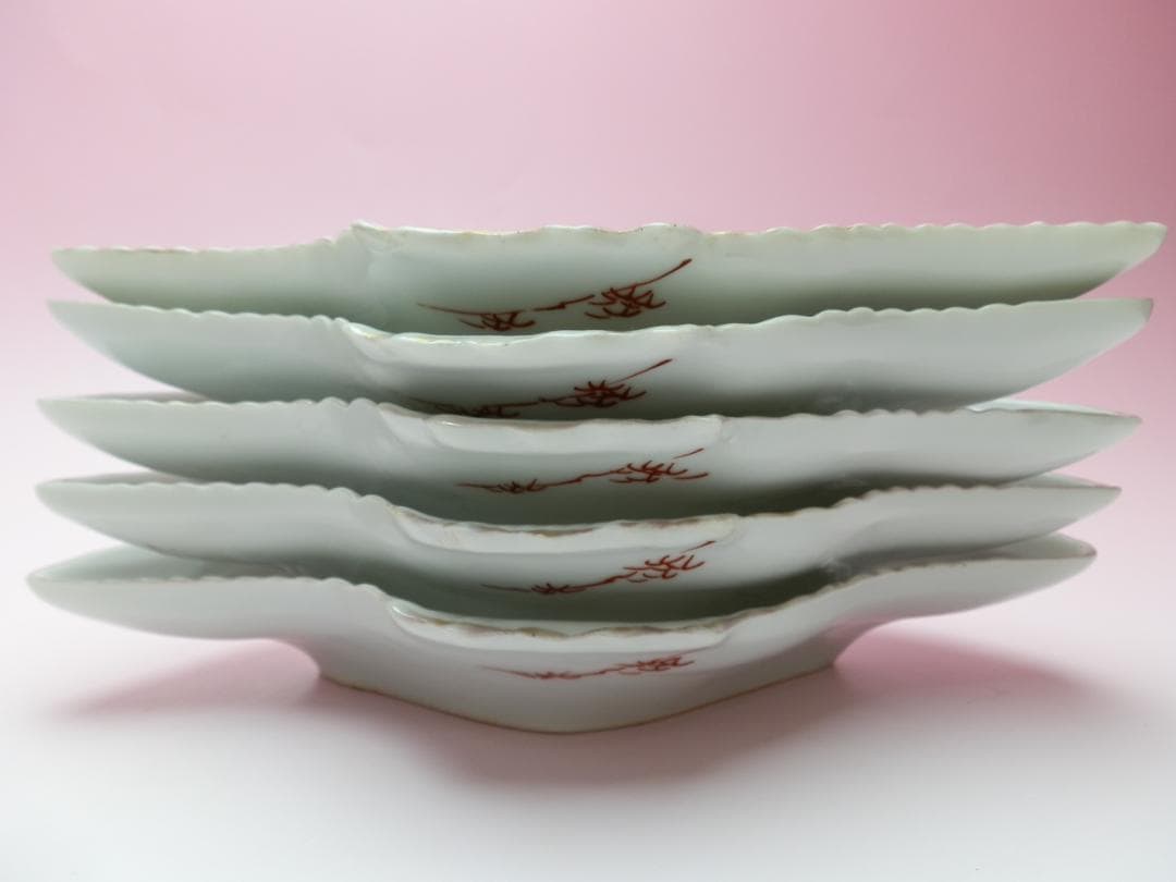 時代 鶴形 皿 向付 5客 セット 70916