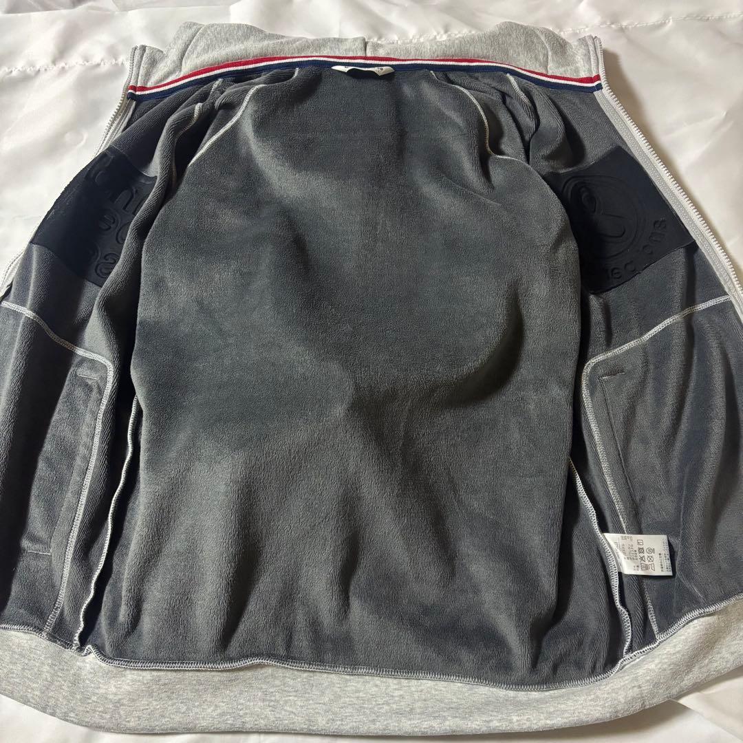 アンパスィ　and per se 長袖ダブルジップパーカー　グレー　L