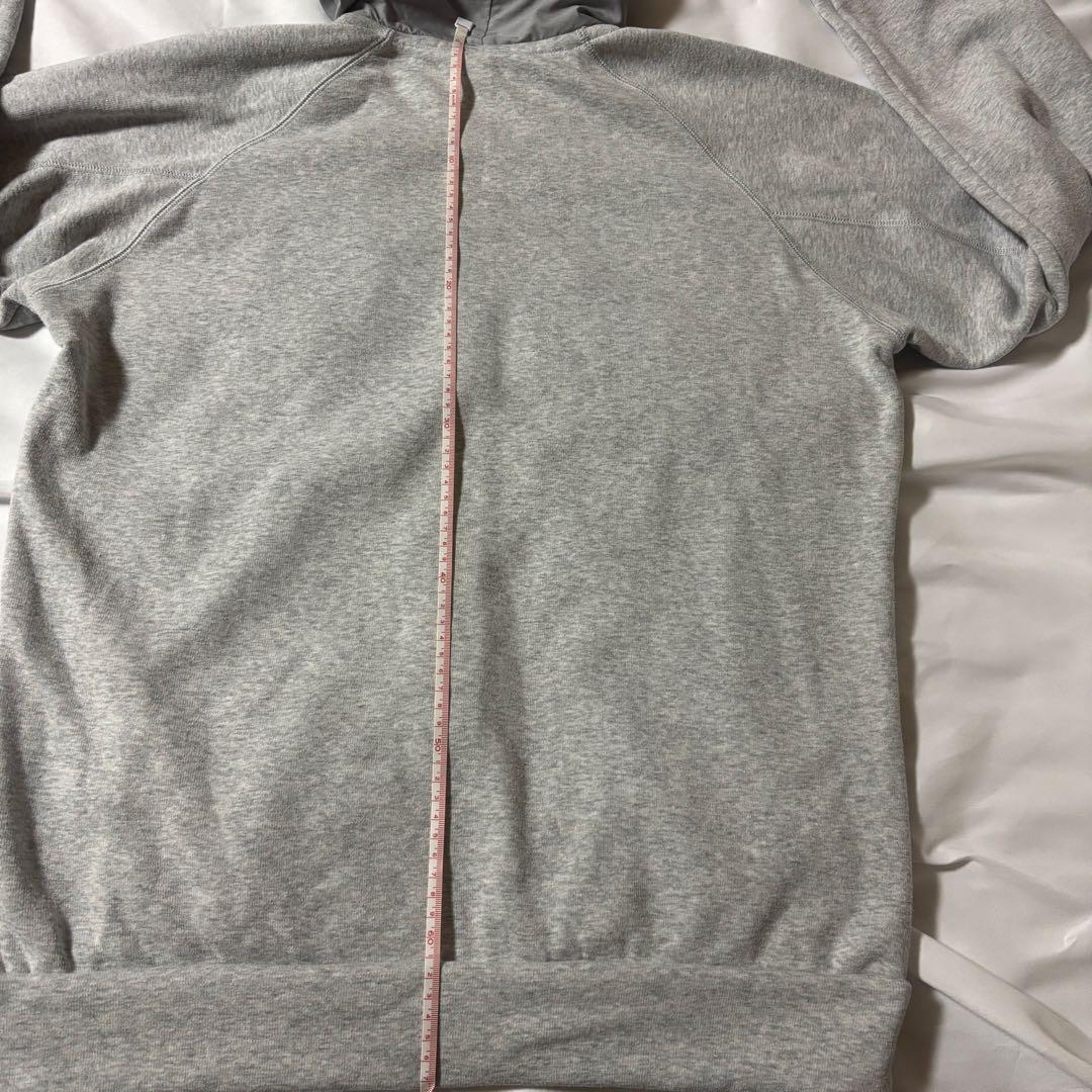 アンパスィ　and per se 長袖ダブルジップパーカー　グレー　L