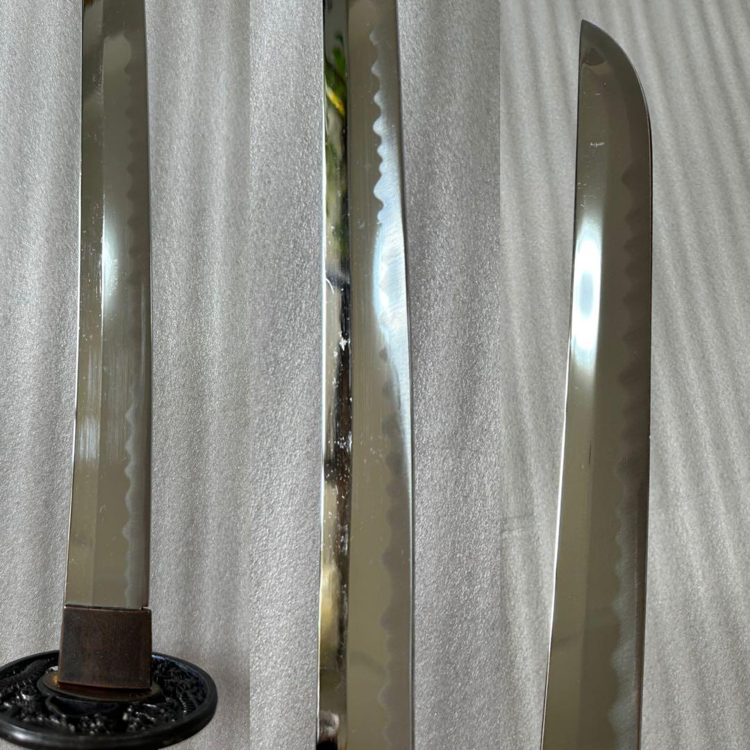 模造刀 打刀 脇差 2点セット 黑茶鞘 鞘付き長さ約69/102cm 26A21