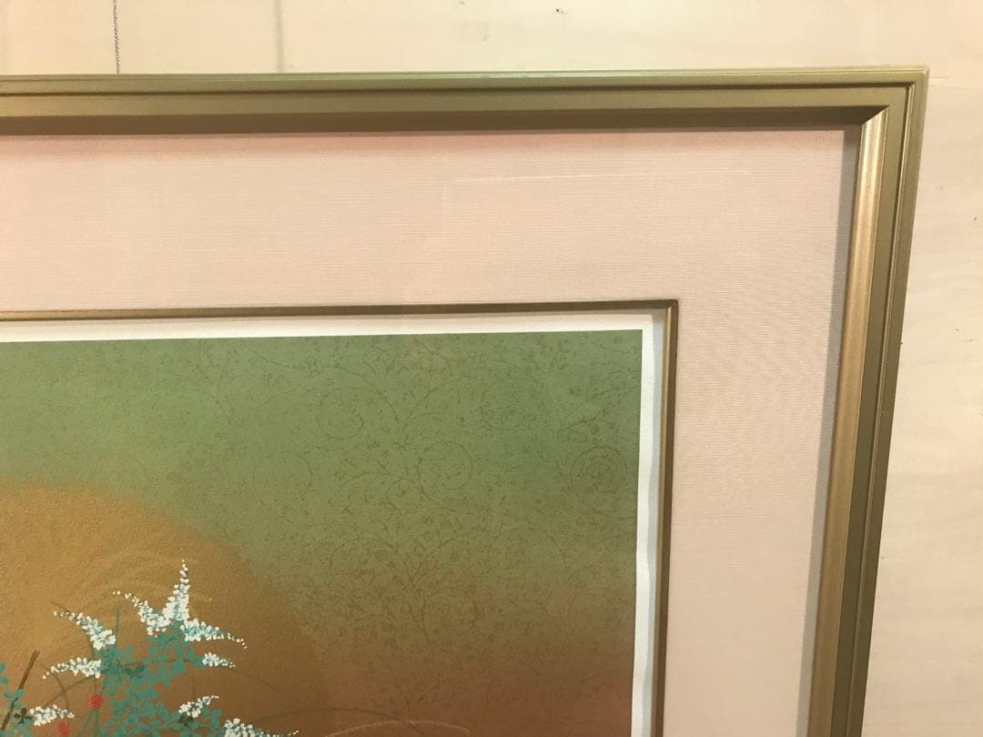 石踊達哉　「秋草」　リトグラフ　直筆サイン・落款・エディション・共シール有り