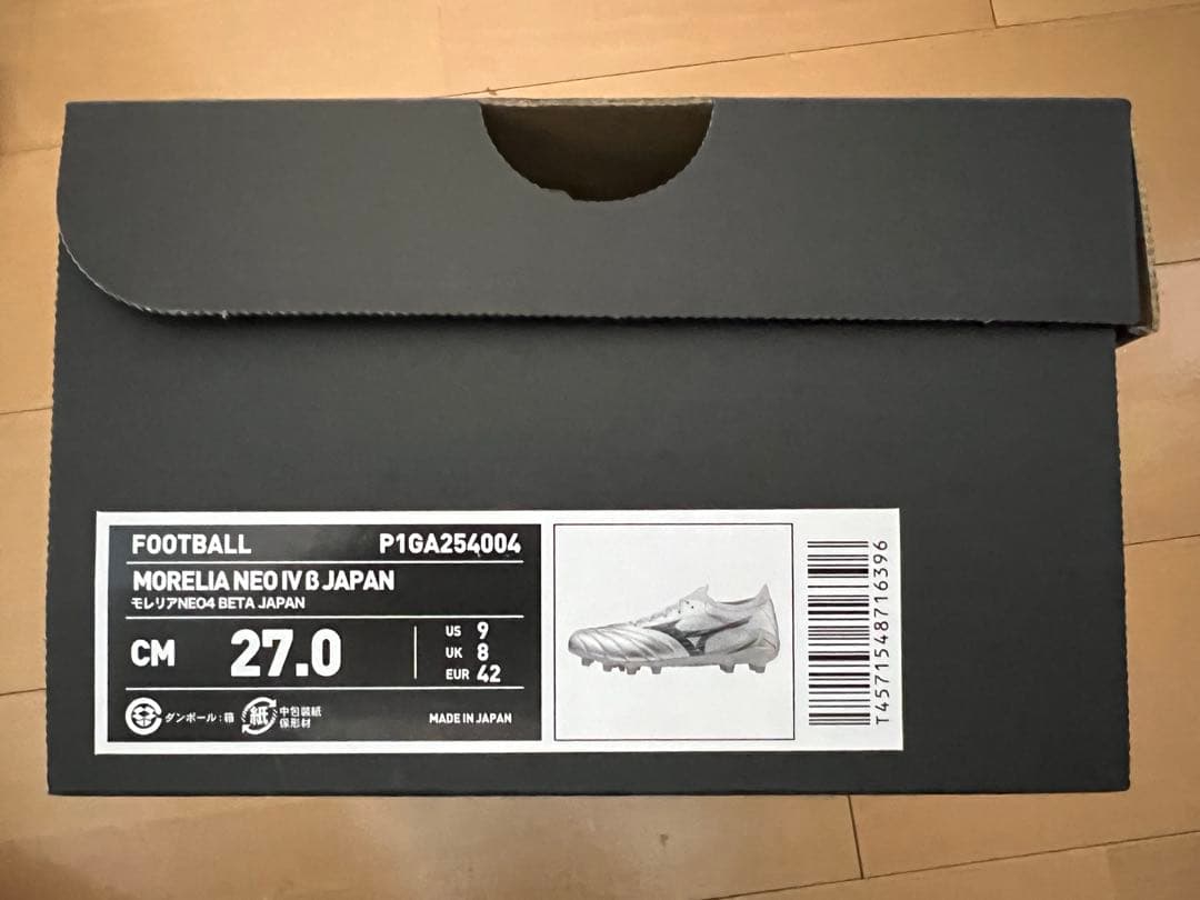 新品　ミズノ　モレリア　ネオ　4β 27センチ