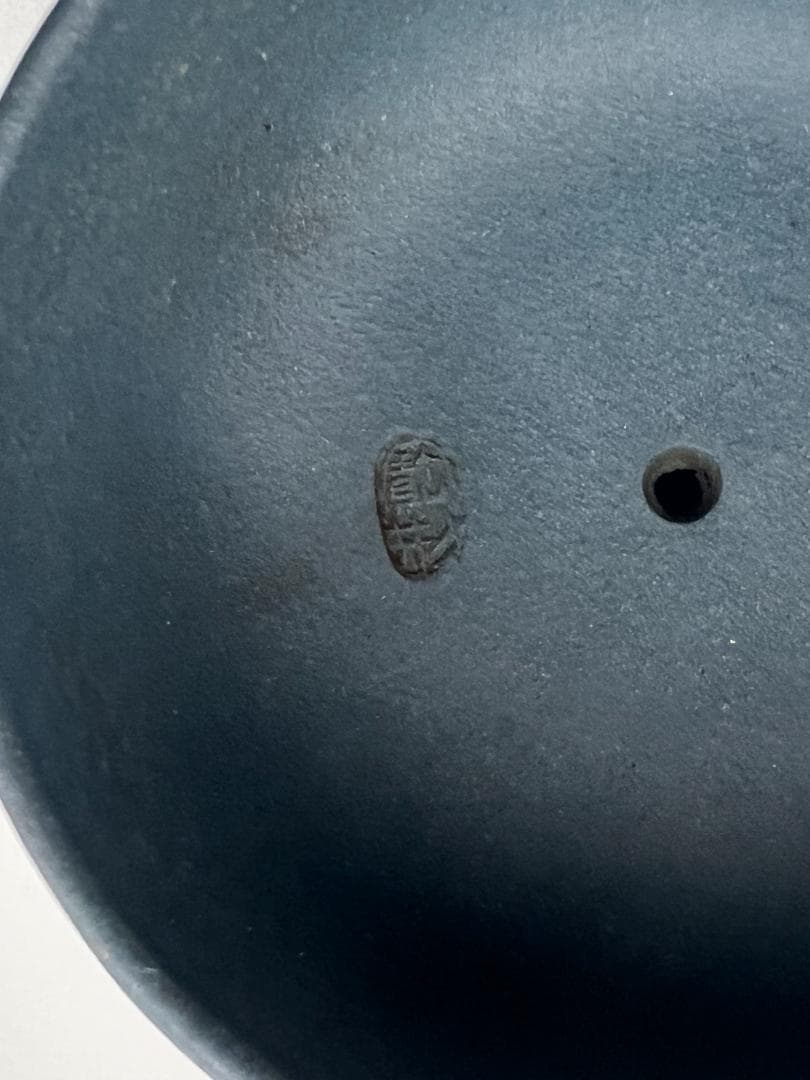 【海】紫砂壷　3箇所在銘　手作り　文字手彫　朱泥急須　茶道具　時代品　中国美術品