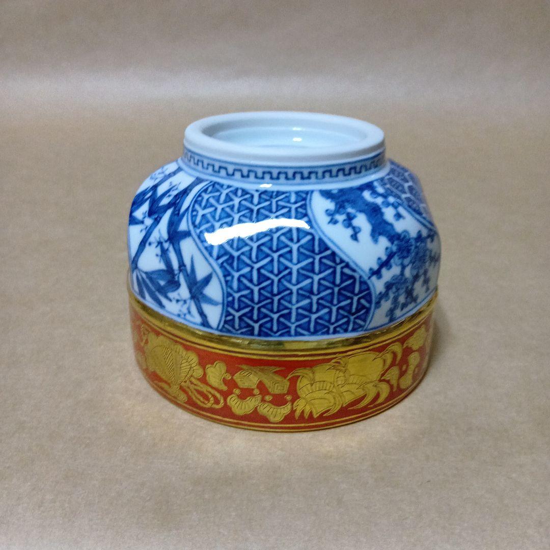 茶道具　金襴手祥瑞腰捻茶碗