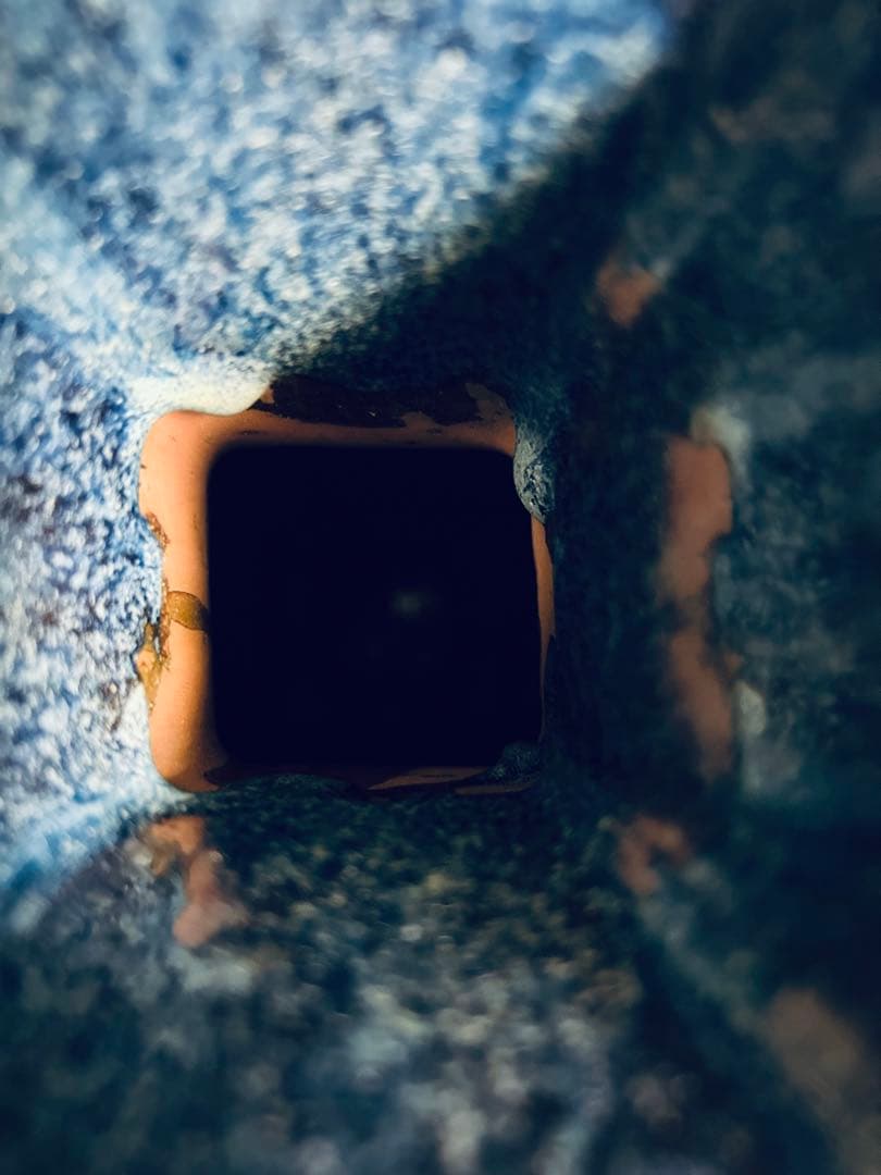 中国骨董品　宜興窯　海鼠釉 雙耳花瓶