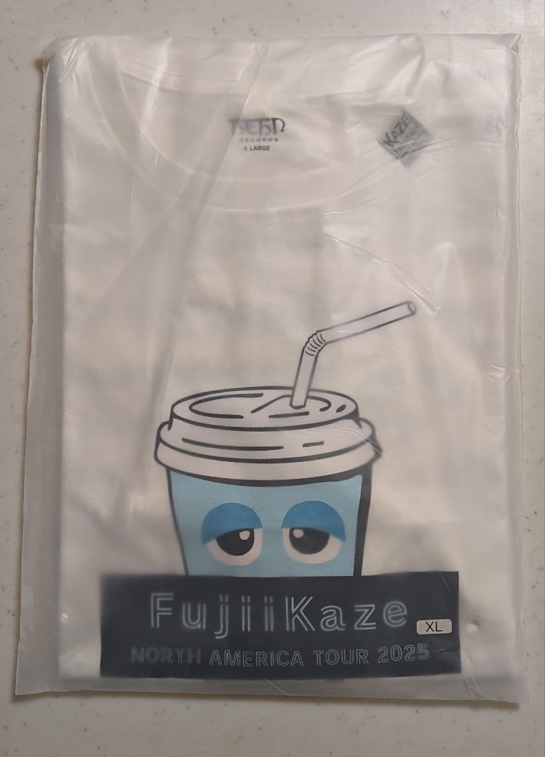 藤井風 ドリンクtシャツ 白 XL Fujii Kaze T-shirt