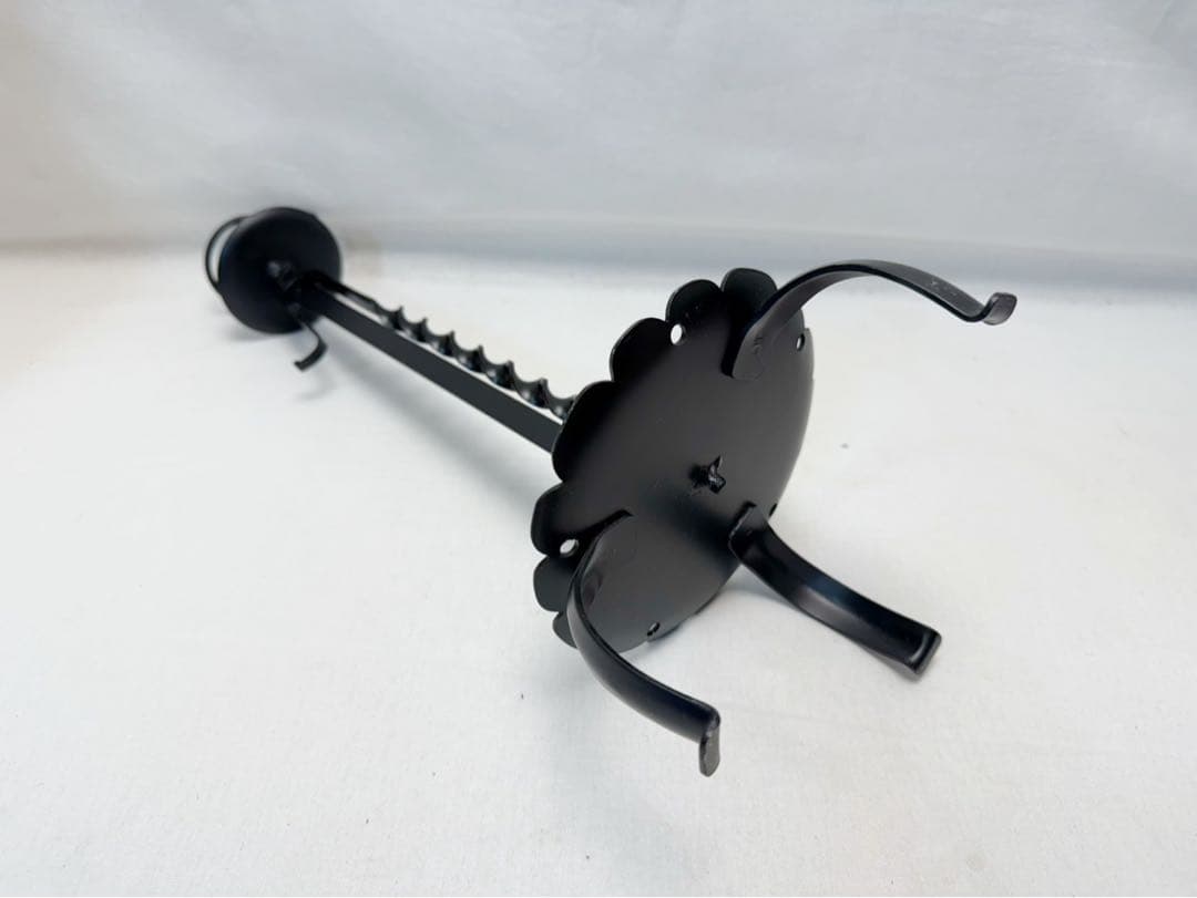 未使用 茶道具 膳燭 夜咄道具 燭台 鉄製 高さ調整機能 灯明具 金属 紙箱