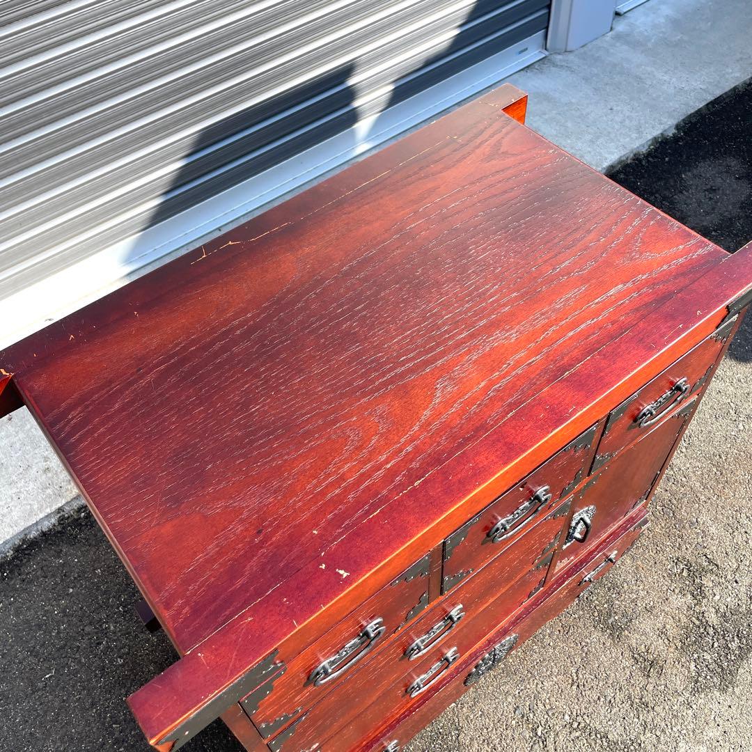 アンティーク キャスター付き 箪笥 車箪笥 キャビネット レトロ