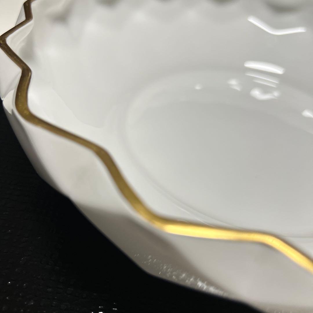 美品◆希少品　オールド大倉陶園 ゴールドライン25cm皿　ヴィンテージ食器