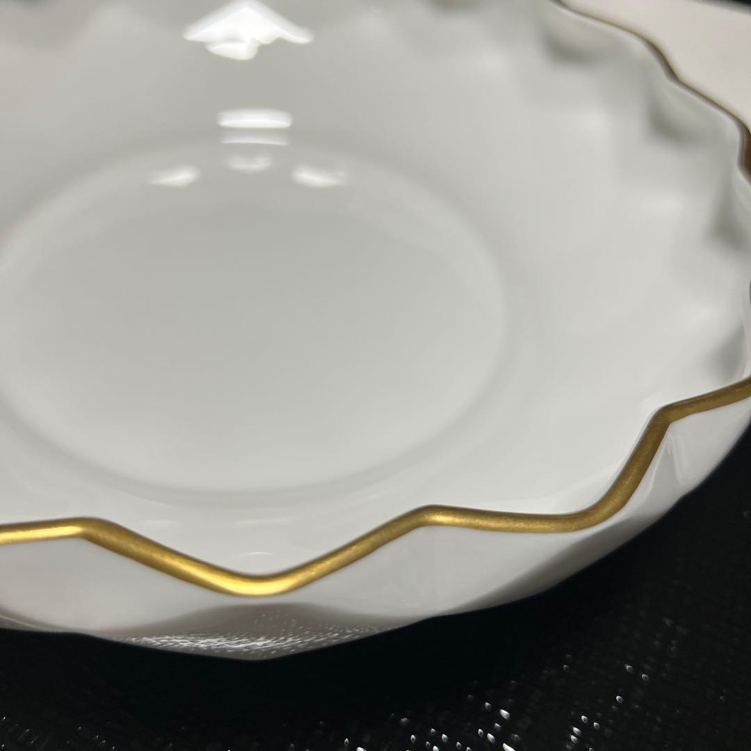 美品◆希少品　オールド大倉陶園 ゴールドライン25cm皿　ヴィンテージ食器