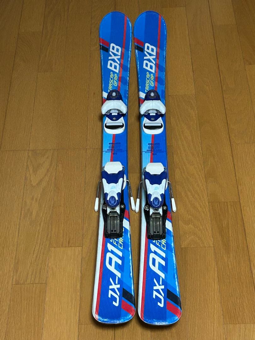 子供スキーセット(板、ビンディング、靴、ストック) ボーゲン補助、シューフィット