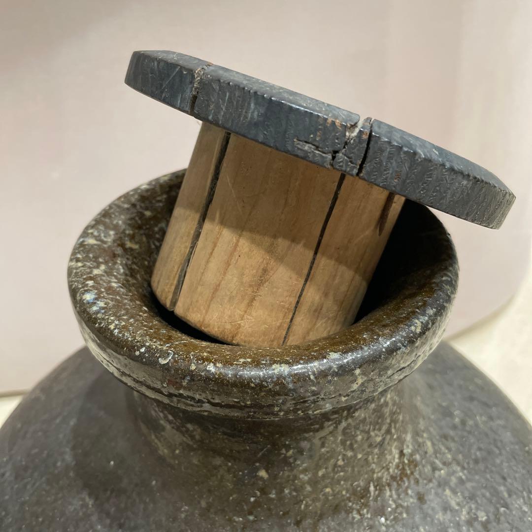 壺　木蓋　焼物 置物 アンティーク コレクション