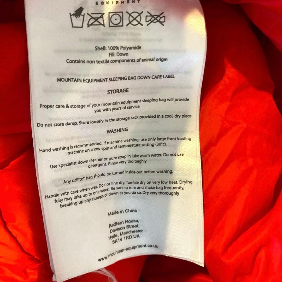 MOUNTAIN EQUIPMENTマウンテンイクイップメント750寝袋
