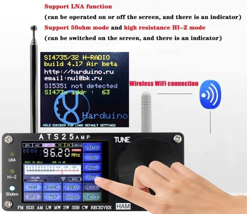 フルバンド RDS受信機 ATS25‑AMP 最新ファームウェア Ver.4.2
