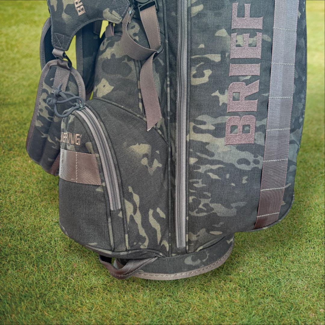 限定モデル　ブリーフィング キャディバッグ　CR-4 迷彩　カモフラ　黒　緑