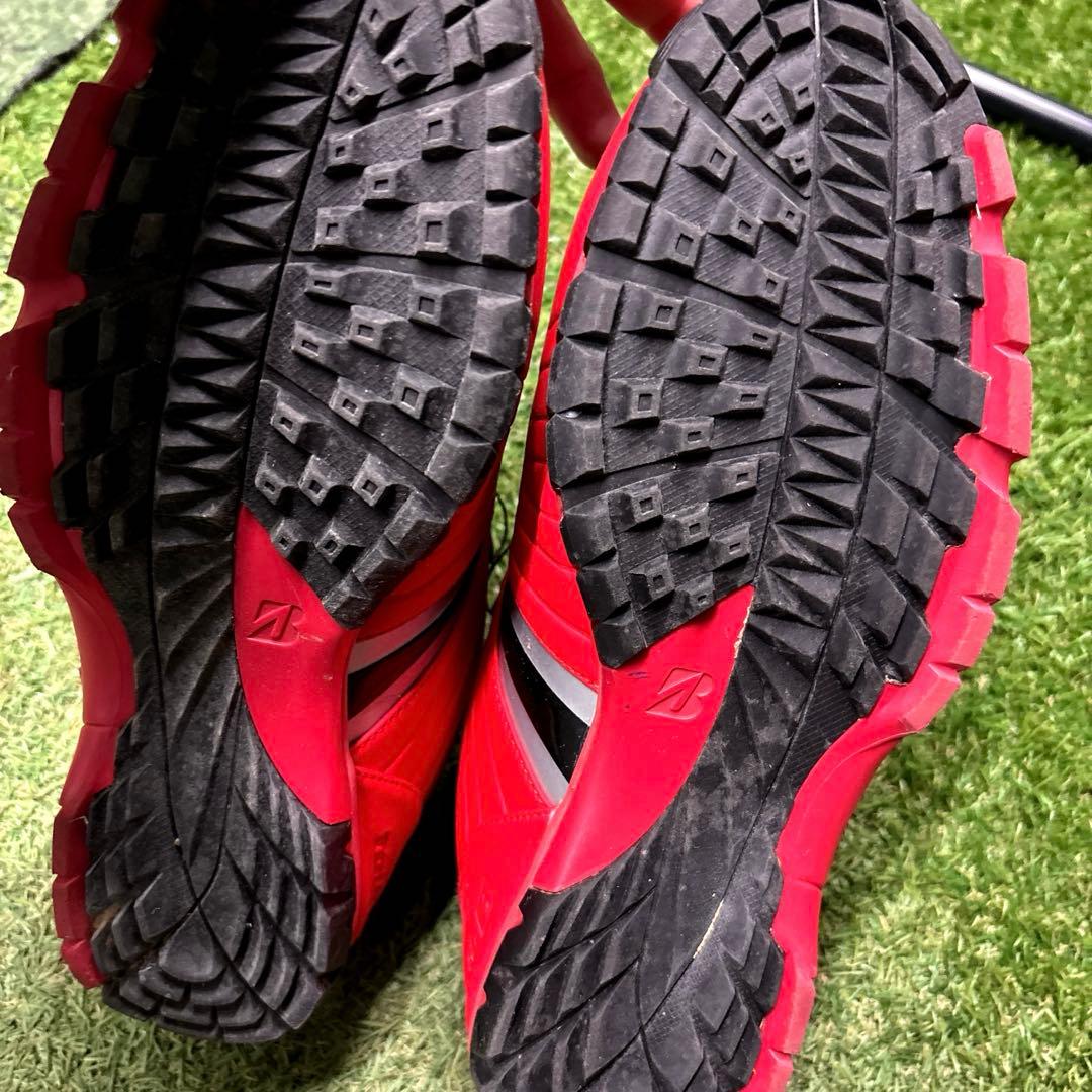 良品☆ブリヂストン SHG75L スパイクレスゴルフシューズ 27.0cm 赤