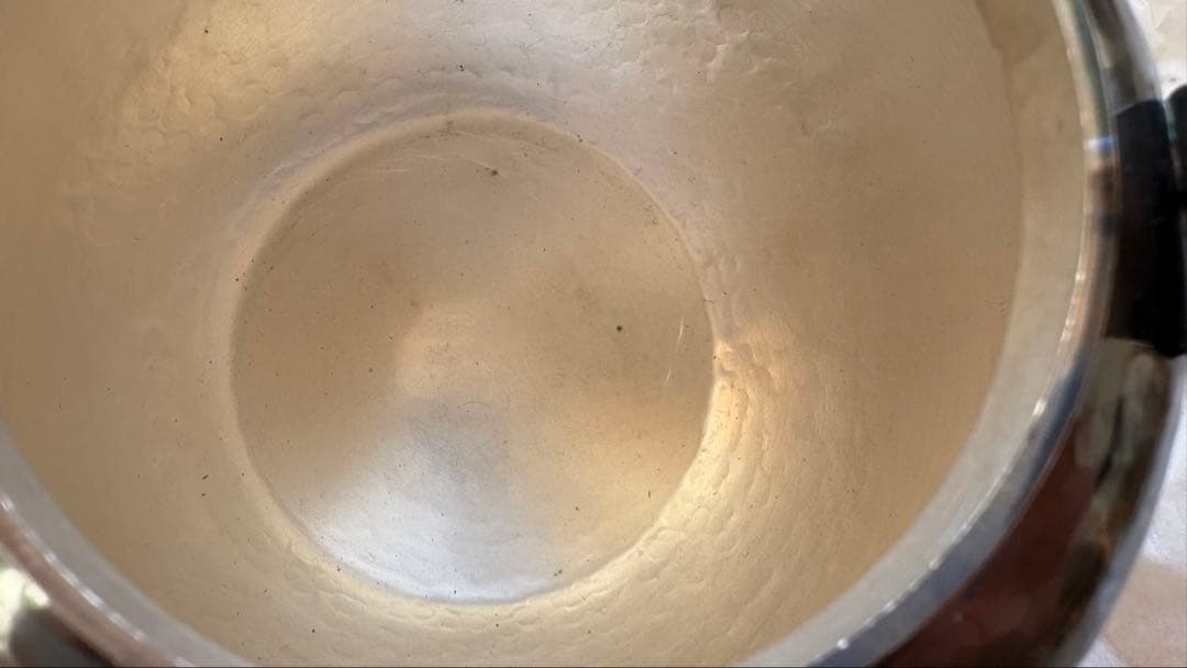 秀夆堂製　銀瓶丸型五合 銀いぶし仕上