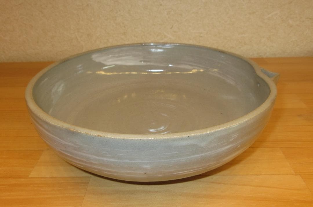 送料込【逢絢亭】茶道具 菓子鉢 京焼 刷毛目 片口の形 西村徳泉 共箱入り