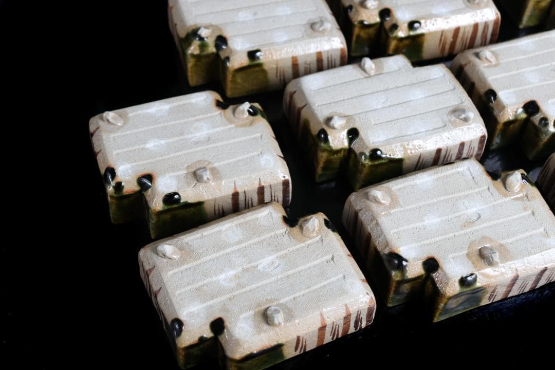 織部 八橋 向付 10客 懐石道具会席和食器陶芸鉢