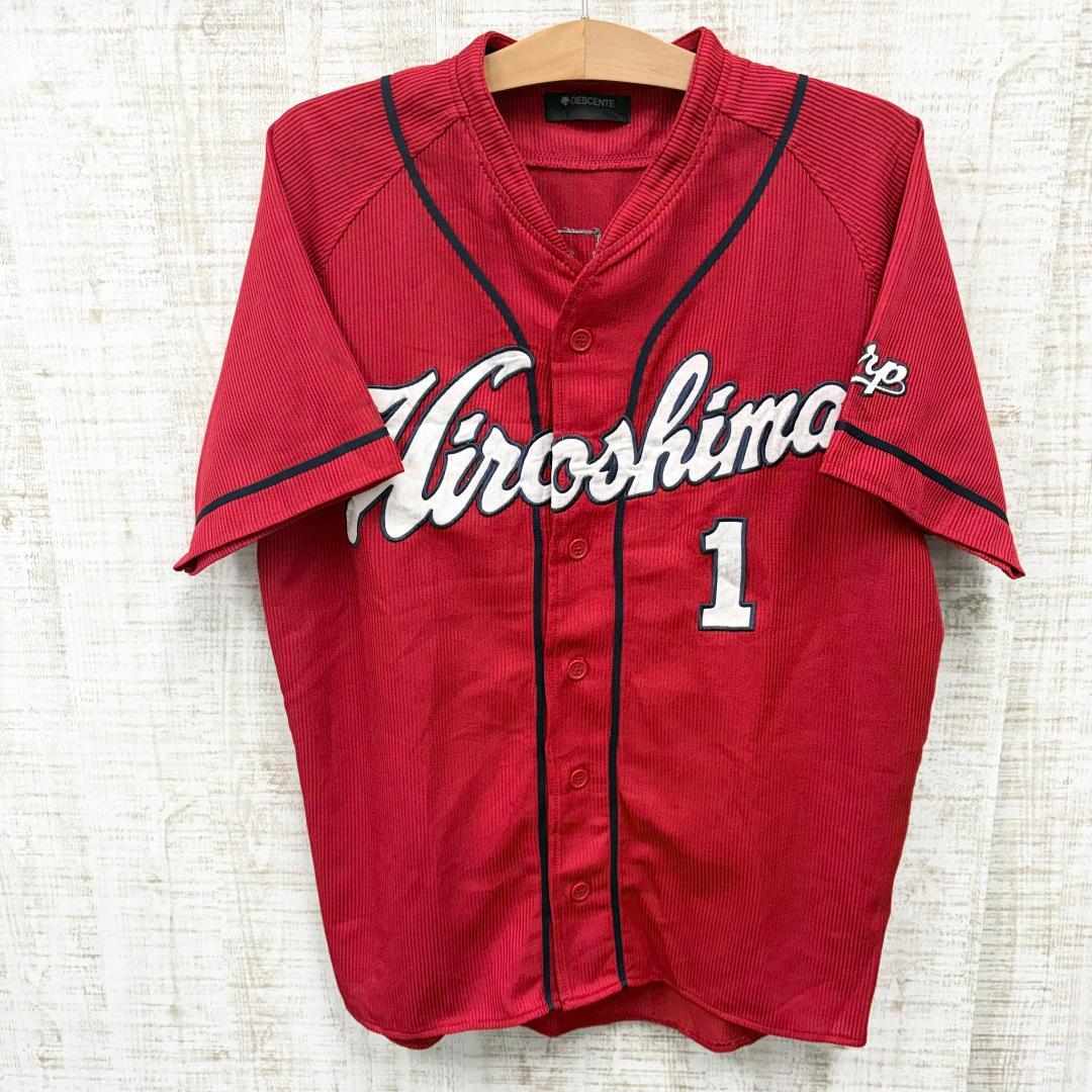 JQ84《前田智徳選手》デサント　半袖ユニフォーム　広島東洋カープ　背番号1