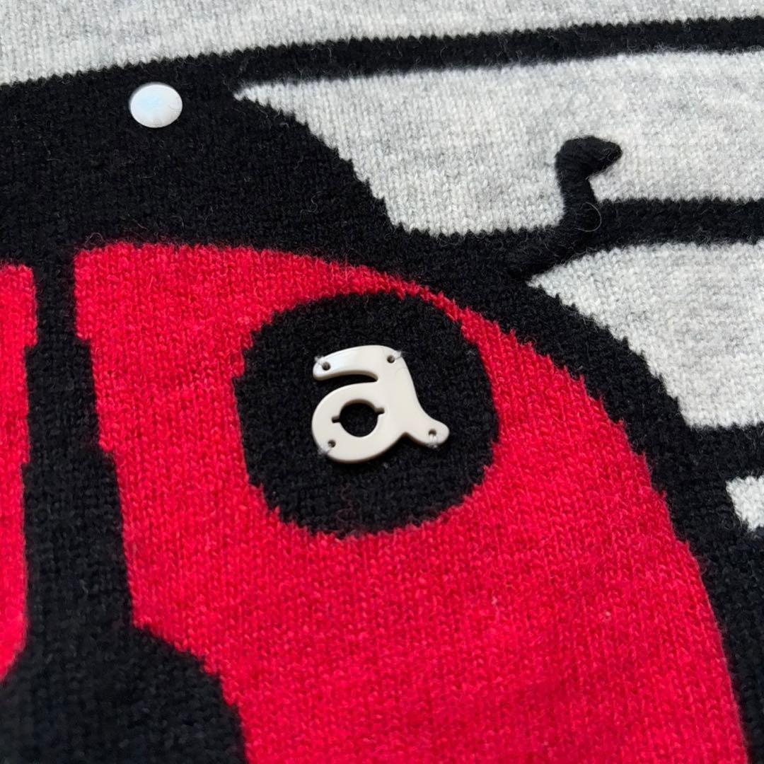 archivio タートルネック ウールニットセーター てんとう虫 ボーダー柄