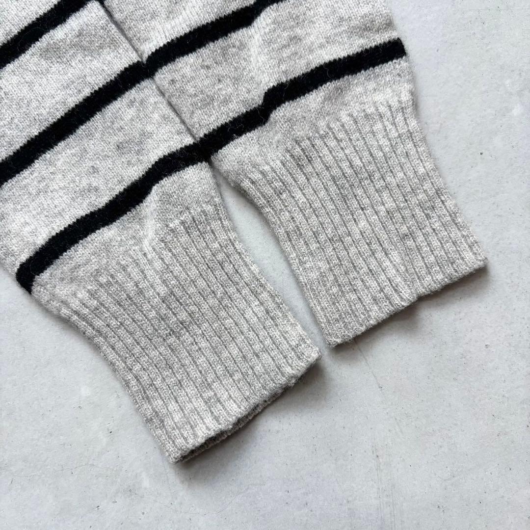 archivio タートルネック ウールニットセーター てんとう虫 ボーダー柄