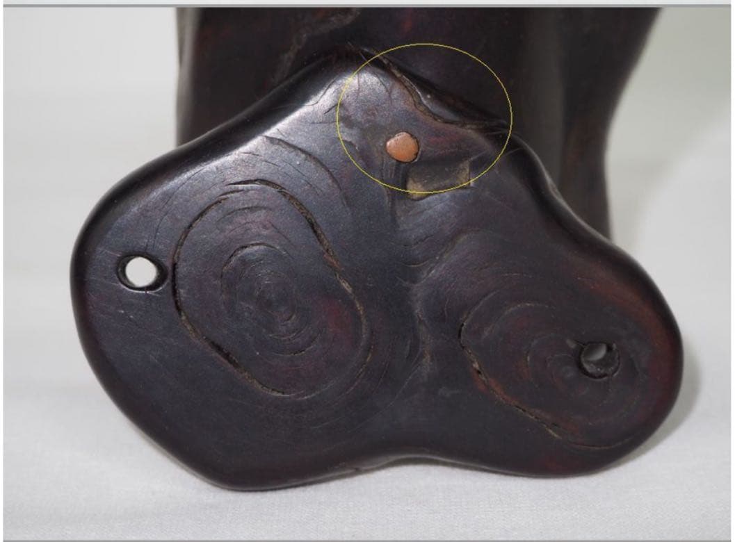 送料無料　時代物　黒珊瑚　海松　煙草入れ　重123ｇ　提げ物