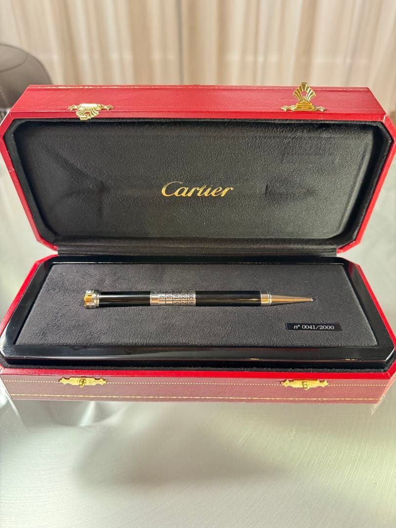 Cartier 2000本限定 ミレニアム ボールペン 万年カレンダー時計付き