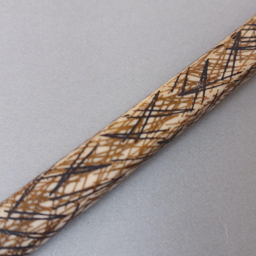 尺骨　松葉蒔絵　筆　文房具　江戸時代