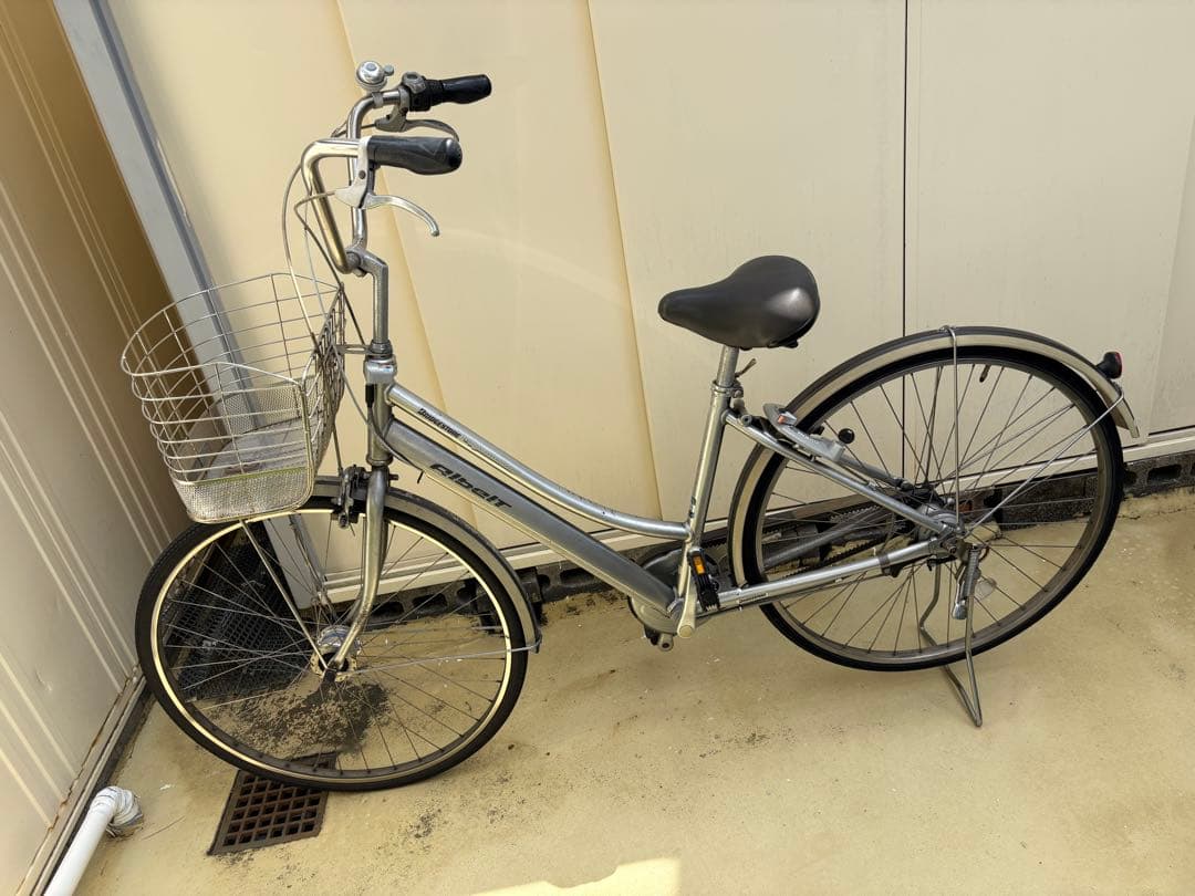 ブリヂストン アルベルト 自転車 27インチ シルバー カマキリハンドル