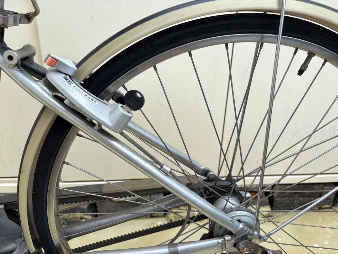 ブリヂストン アルベルト 自転車 27インチ シルバー カマキリハンドル