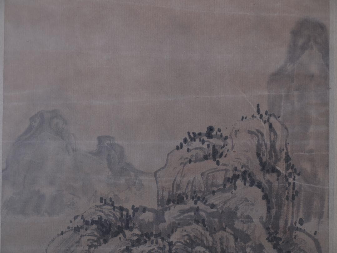 中国 清時代　古掛け軸「紙本」肉筆保証　中国画家 唐物唐本 DE433A4-4