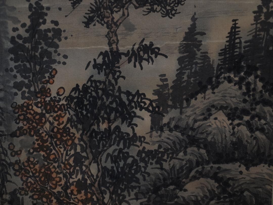 中国 清時代　古掛け軸「紙本」肉筆保証　中国画家 唐物唐本 DE433A4-4