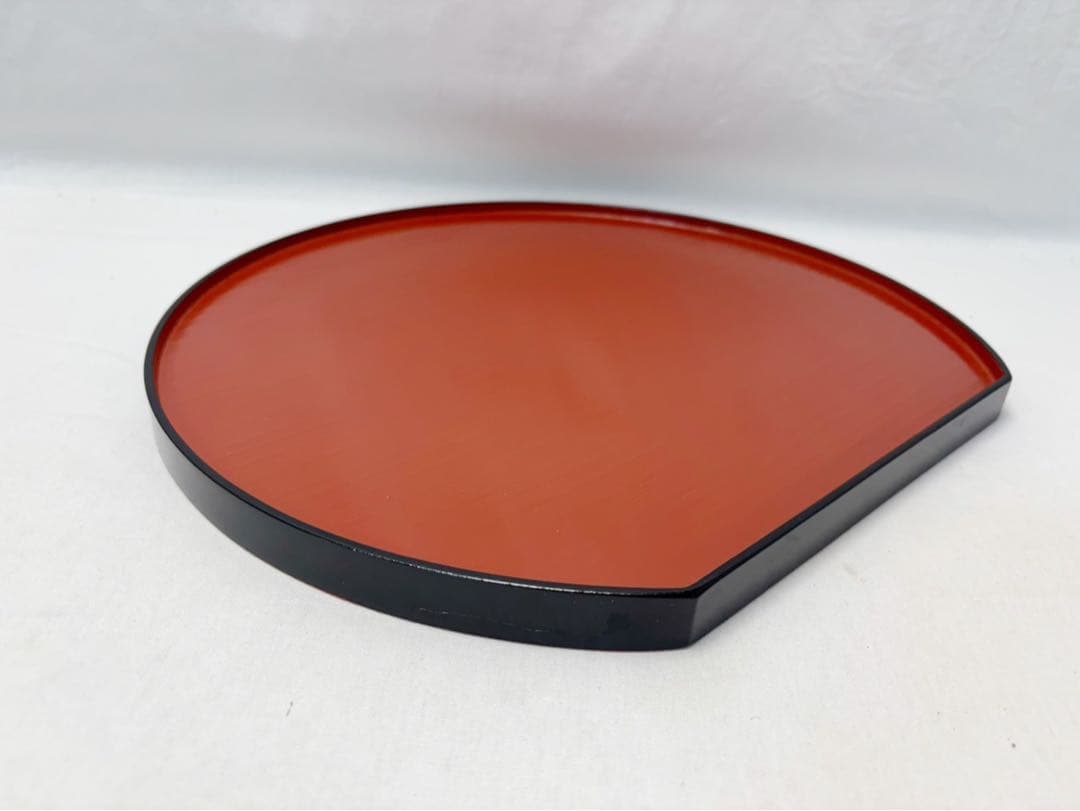 ほぼ未使用 懐石道具 木製 半月膳 5客揃 両面使い 会席膳 宴会盆 箱無